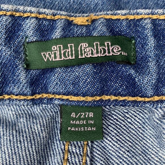 Wild Fable NWT Highest Rise Mom Shorts Blue 5 Working Pockets Size 4 - Picture 6 of 9